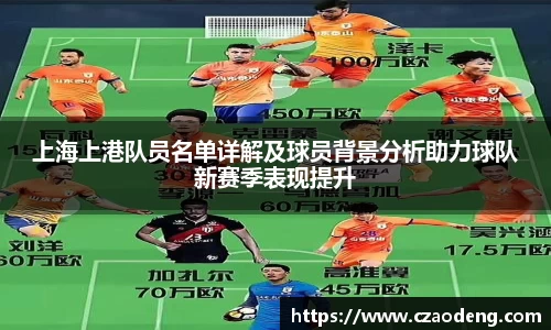上海上港队员名单详解及球员背景分析助力球队新赛季表现提升